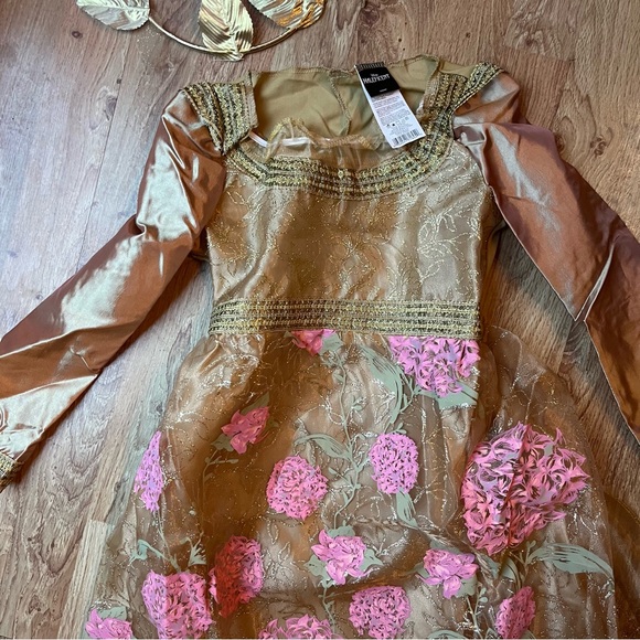 Disney Maleficent Movie Aurora Coronation Gown Girls Classic Costume Medium 7/8 - Picture 3 of 6